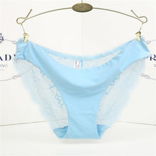 Load image into Gallery viewer, Sexy Lace Woman Panties Plus Size Panty Transparent Cotton crotch Briefs Ladies Low-Rise Underwear Intimates New Hot Sale