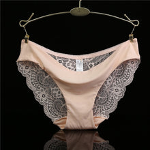 Load image into Gallery viewer, Sexy Lace Woman Panties Plus Size Panty Transparent Cotton crotch Briefs Ladies Low-Rise Underwear Intimates New Hot Sale