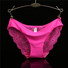 Load image into Gallery viewer, Sexy Lace Woman Panties Plus Size Panty Transparent Cotton crotch Briefs Ladies Low-Rise Underwear Intimates New Hot Sale
