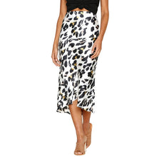 Load image into Gallery viewer, CALOFE 2020 New Summer Asymmetrical Skirt Dot Printing One-Piece Bohemian Long Wrap Skirt Side Split Ruffled Beach Lace-Up Skirt
