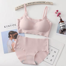 Load image into Gallery viewer, Seamless Bra Set For Women Underwear Push Up Lingerie Set Wire Free Bra And Panty Set Plus Size S M L XL Size Intimates Female