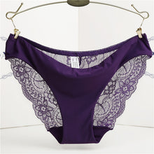 Load image into Gallery viewer, Sexy Women's Panties Seamless Lingerie Transparent Lace Bikini Briefs Plus size Lady Girl Underwear Cotton Fabric Intimates Top