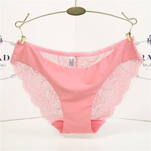 Load image into Gallery viewer, Sexy Women's Panties Seamless Lingerie Transparent Lace Bikini Briefs Plus size Lady Girl Underwear Cotton Fabric Intimates Top