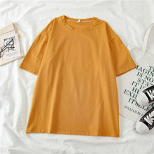 Load image into Gallery viewer, GCAROL 2020 Spring Summer Women Candy T-shirt Oversize Boyfriend Style Tops Perfect Basic Tees Render Unlined Upper Garment