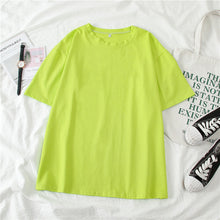 Load image into Gallery viewer, GCAROL 2020 Spring Summer Women Candy T-shirt Oversize Boyfriend Style Tops Perfect Basic Tees Render Unlined Upper Garment