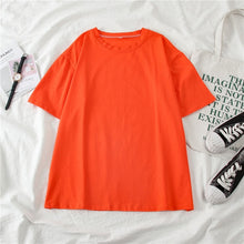 Load image into Gallery viewer, GCAROL 2020 Spring Summer Women Candy T-shirt Oversize Boyfriend Style Tops Perfect Basic Tees Render Unlined Upper Garment