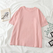 Load image into Gallery viewer, GCAROL 2020 Spring Summer Women Candy T-shirt Oversize Boyfriend Style Tops Perfect Basic Tees Render Unlined Upper Garment