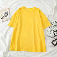 Load image into Gallery viewer, GCAROL 2020 Spring Summer Women Candy T-shirt Oversize Boyfriend Style Tops Perfect Basic Tees Render Unlined Upper Garment