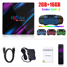 Load image into Gallery viewer, H96 MAX android tv box RK3318 4GB Ram 32GB 64GB smart tv box 4K Bluetooth 2.4G/5G Wifi box android tv smart box 9.0 set-top box
