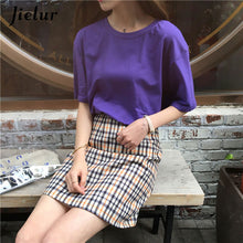 Load image into Gallery viewer, Jielur Tee Shirt 15 Solid Color Basic T Shirt Women Casual O-neck Harajuku Summer Top Korean Hipster White Tshirt S-XL