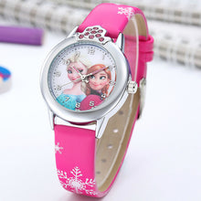 Load image into Gallery viewer, Elsa Watch Girls Elsa Princess Kids Watches Leather Strap Cute Children's Cartoon Wristwatches Gifts for Kids Girl