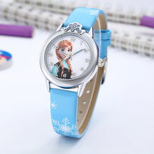 Load image into Gallery viewer, Elsa Watch Girls Elsa Princess Kids Watches Leather Strap Cute Children's Cartoon Wristwatches Gifts for Kids Girl