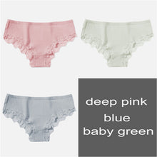 Load image into Gallery viewer, FINETOO Cotton Panty 3Pcs/lot Solid Women's Panties Comfort Underwear Skin-friendly Briefs Women Sexy Low-Rise Panty Intimates