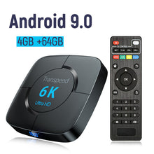 Load image into Gallery viewer, transpeed Android 9.0 Bluetooth TV Box Google Voice Assistant 6K 3D Wifi 2.4G&5.8G 4GB RAM 64G Play Store Very Fast BoxTop Box