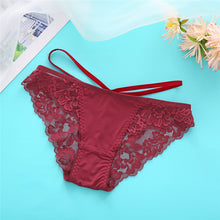 Load image into Gallery viewer, FINETOO Sexy Lace Panties Women Underwear M-XL Hollow Band Sexy Briefs Female Lingerie 7 Colors Floral Ladies Underpants Panties