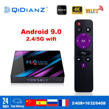 Load image into Gallery viewer, Smart TV BOX H96max Android 9.0 Google Assistant 4K Dual Wifi BT Netflix Media player Play Store Free App Fast Set top BOX
