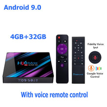 Load image into Gallery viewer, Smart TV BOX H96max Android 9.0 Google Assistant 4K Dual Wifi BT Netflix Media player Play Store Free App Fast Set top BOX
