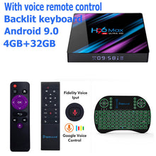 Load image into Gallery viewer, Smart TV BOX H96max Android 9.0 Google Assistant 4K Dual Wifi BT Netflix Media player Play Store Free App Fast Set top BOX
