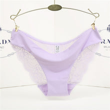 Load image into Gallery viewer, Sexy Lace Woman Panties Plus Size Panty Transparent Cotton crotch Briefs Ladies Low-Rise Underwear Intimates New Hot Sale
