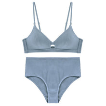 Load image into Gallery viewer, CINOON 2019 High-end Brand Romantic Temptation Bra Set Women Fashion Stripes Underwear Set Push Up Bra and Panties Set
