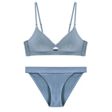 Load image into Gallery viewer, CINOON 2019 High-end Brand Romantic Temptation Bra Set Women Fashion Stripes Underwear Set Push Up Bra and Panties Set
