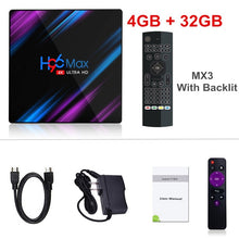 Load image into Gallery viewer, Android 9.0 TV Box H96 Max Rockchip RK3318 4K Smart TV Box 2.4G&amp;5G Wifi BT4.0 H96Max 4GB 64GB Media Player Android Set Top Box
