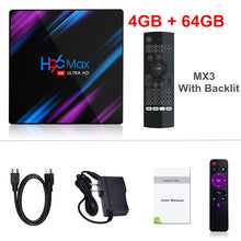 Load image into Gallery viewer, Android 9.0 TV Box H96 Max Rockchip RK3318 4K Smart TV Box 2.4G&amp;5G Wifi BT4.0 H96Max 4GB 64GB Media Player Android Set Top Box
