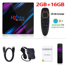 Load image into Gallery viewer, Android 9.0 TV Box H96 Max Rockchip RK3318 4K Smart TV Box 2.4G&amp;5G Wifi BT4.0 H96Max 4GB 64GB Media Player Android Set Top Box
