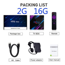 Load image into Gallery viewer, Android 9.0 TV Box H96 Max Rockchip RK3318 4K Smart TV Box 2.4G&amp;5G Wifi BT4.0 H96Max 4GB 64GB Media Player Android Set Top Box
