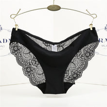 Load image into Gallery viewer, Sexy Women's Panties Seamless Lingerie Transparent Lace Bikini Briefs Plus size Lady Girl Underwear Cotton Fabric Intimates Top
