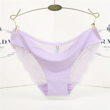Load image into Gallery viewer, Sexy Women's Panties Seamless Lingerie Transparent Lace Bikini Briefs Plus size Lady Girl Underwear Cotton Fabric Intimates Top
