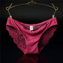 Load image into Gallery viewer, Sexy Women's Panties Seamless Lingerie Transparent Lace Bikini Briefs Plus size Lady Girl Underwear Cotton Fabric Intimates Top
