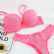 Load image into Gallery viewer, VS secret thong bra set lingerie Push Up French lace sexy women underwear sets Bra and Panty ABCD cup Free Shipping sutia T2480#
