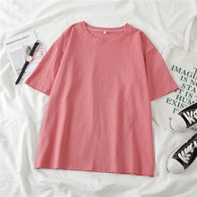 Load image into Gallery viewer, GCAROL 2020 Spring Summer Women Candy T-shirt Oversize Boyfriend Style Tops Perfect Basic Tees Render Unlined Upper Garment
