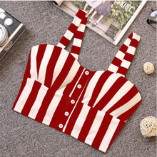 Load image into Gallery viewer, gkfnmt Crop Top  Women Camis Halter Top Women Camisole 2020 Summer Sexy Sleeveless Slim Low Chest Button Roupas Femininas

