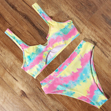 Load image into Gallery viewer, High Waist Bikini 2020 Leopard Bikini Women Push Up Swimsuit Women Printed Swimwear Tie Dye Biquini Summer Swim Beachwear

