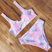 Load image into Gallery viewer, High Waist Bikini 2020 Leopard Bikini Women Push Up Swimsuit Women Printed Swimwear Tie Dye Biquini Summer Swim Beachwear
