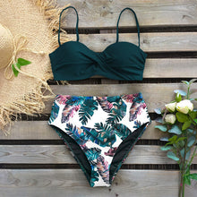 Load image into Gallery viewer, Sexy 2020 Bikini Swimsuit Women Swimwear Push Up Bikinis Set Leaf Print Female High Waist Swimming Suits for Bathing Suit
