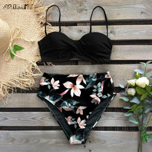 Load image into Gallery viewer, Sexy 2020 Bikini Swimsuit Women Swimwear Push Up Bikinis Set Leaf Print Female High Waist Swimming Suits for Bathing Suit
