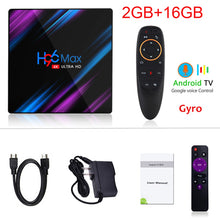 Load image into Gallery viewer, H96 MAX android tv box RK3318 4GB Ram 32GB 64GB smart tv box 4K Bluetooth 2.4G/5G Wifi box android tv smart box 9.0 set-top box

