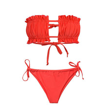 Load image into Gallery viewer, Peachtan Sexy pink swimwear women bathing suit Bandeau bikinis 2020 mujer Micro swimsuit female Push up two-piece suit summer
