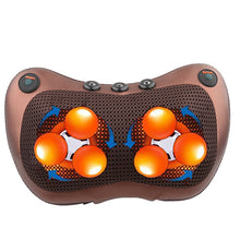 Load image into Gallery viewer, Head Neck Massager Car Home Cervical Shiatsu Massage Neck Back Waist Body Electric Multifunctional Massage Pillow Cushion
