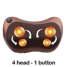 Load image into Gallery viewer, Head Neck Massager Car Home Cervical Shiatsu Massage Neck Back Waist Body Electric Multifunctional Massage Pillow Cushion

