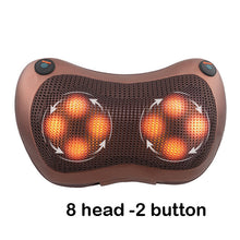 Load image into Gallery viewer, Head Neck Massager Car Home Cervical Shiatsu Massage Neck Back Waist Body Electric Multifunctional Massage Pillow Cushion
