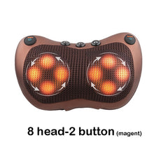 Load image into Gallery viewer, Head Neck Massager Car Home Cervical Shiatsu Massage Neck Back Waist Body Electric Multifunctional Massage Pillow Cushion
