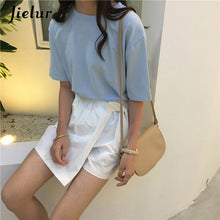 Load image into Gallery viewer, Jielur Tee Shirt 15 Solid Color Basic T Shirt Women Casual O-neck Harajuku Summer Top Korean Hipster White Tshirt S-XL
