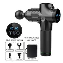 Load image into Gallery viewer, LCD Display Body Massage Gun Exercising Muscle Electric Massager Gun head Massager for Neck and Back Vibrator Slimming Shaping
