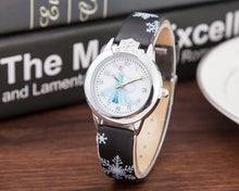 Load image into Gallery viewer, Elsa Watch Girls Elsa Princess Kids Watches Leather Strap Cute Children's Cartoon Wristwatches Gifts for Kids Girl
