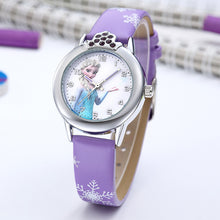 Load image into Gallery viewer, Elsa Watch Girls Elsa Princess Kids Watches Leather Strap Cute Children's Cartoon Wristwatches Gifts for Kids Girl
