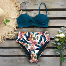 Load image into Gallery viewer, Sexy 2020 Bikini Swimsuit Women Swimwear Push Up Bikinis Set Leaf Print Female High Waist Swimming Suits for Bathing Suit
